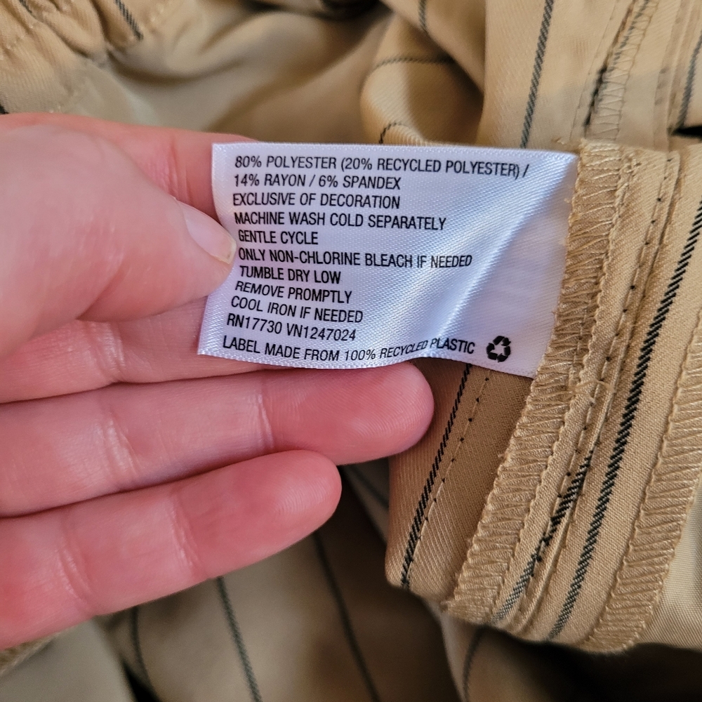 LA LIGNE For Target Tan Side Stripe Wide Leg Trouser Pant Size 1X - Picture 6 of 11